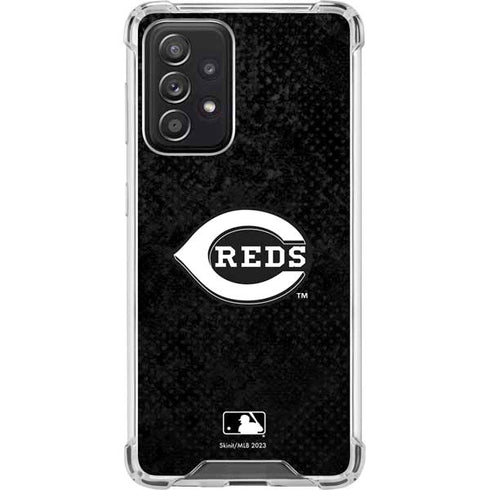 MLB Cincinnati Reds Dark Wash Galaxy A52 5G Clear Case