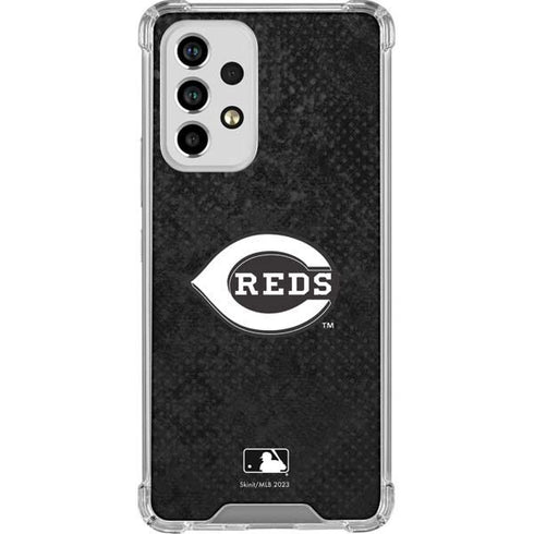 MLB Cincinnati Reds Dark Wash Galaxy A53 5G Clear Case