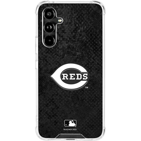MLB Cincinnati Reds Dark Wash Galaxy A54 5G Clear Case