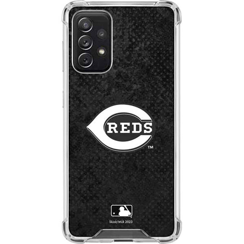 MLB Cincinnati Reds Dark Wash Galaxy A72 5G Clear Case