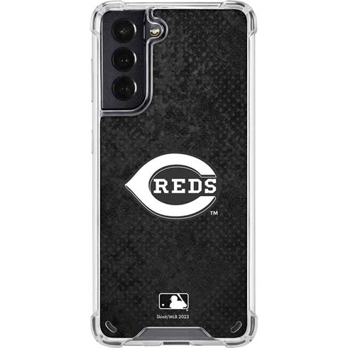 MLB Cincinnati Reds Dark Wash Galaxy S21 5G Clear Case