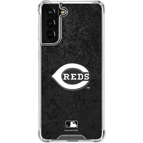 MLB Cincinnati Reds Dark Wash Galaxy S21 FE Clear Case