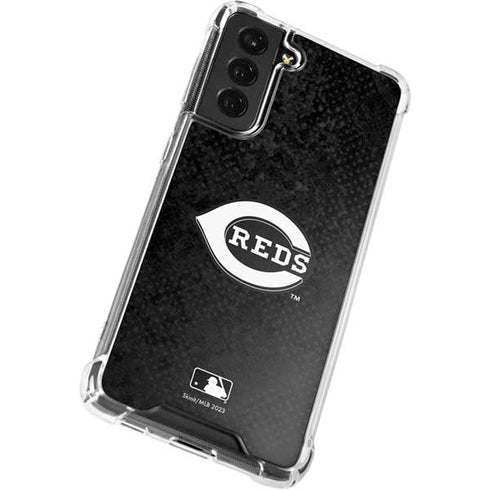 MLB Cincinnati Reds Dark Wash Galaxy S21 FE Clear Case