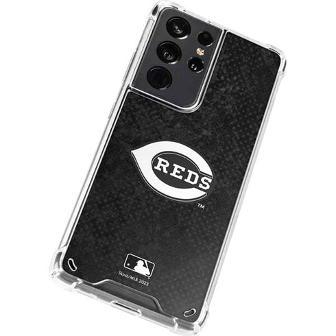 MLB Cincinnati Reds Dark Wash Galaxy S21 Ultra 5G Clear Case