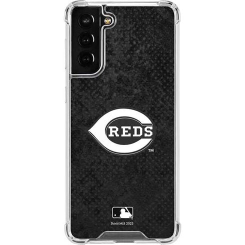 MLB Cincinnati Reds Dark Wash Galaxy S22 Plus Clear Case
