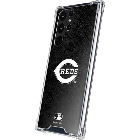 MLB Cincinnati Reds Dark Wash Galaxy S22 Ultra Clear Case