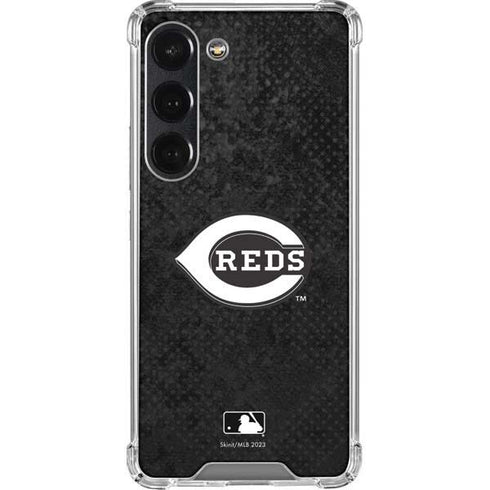 MLB Cincinnati Reds Dark Wash Galaxy S23 Clear Case