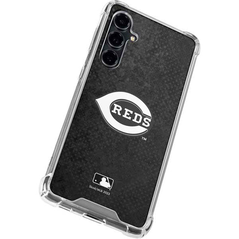 MLB Cincinnati Reds Dark Wash Galaxy S23 FE Clear Case