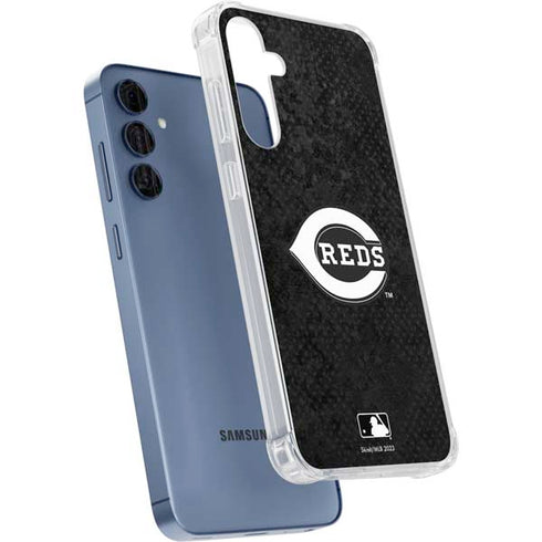 MLB Cincinnati Reds Dark Wash Galaxy S24 Clear Case