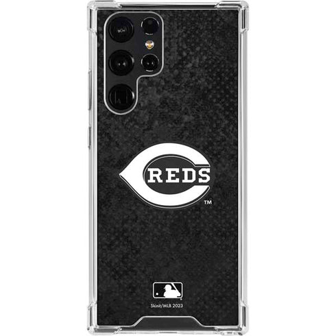MLB Cincinnati Reds Dark Wash Galaxy S24 Ultra Clear Case