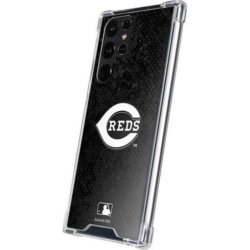 MLB Cincinnati Reds Dark Wash Galaxy S24 Ultra Clear Case