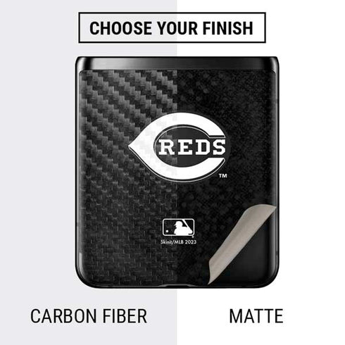 MLB Cincinnati Reds Dark Wash Galaxy Z Flip Skin
