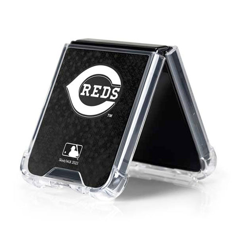 MLB Cincinnati Reds Dark Wash Galaxy Z Flip5 5G Clear Case