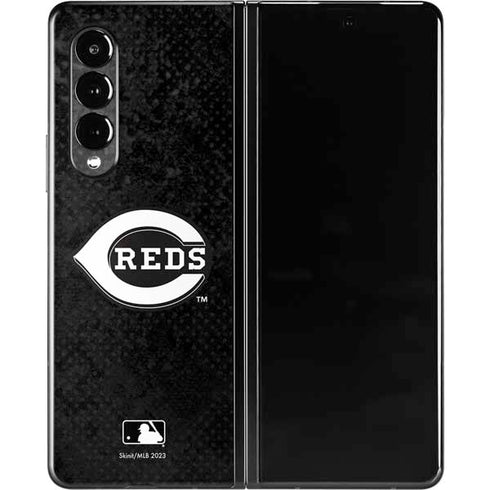 MLB Cincinnati Reds Dark Wash Galaxy Z Fold3 5G Skin