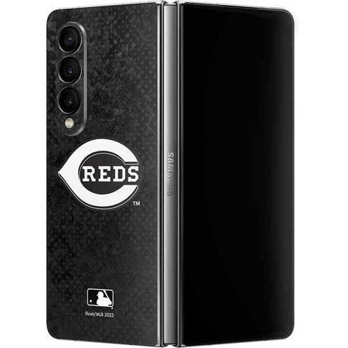 MLB Cincinnati Reds Dark Wash Galaxy Z Fold4 5G Skin