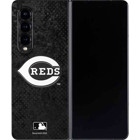 MLB Cincinnati Reds Dark Wash Galaxy Z Fold4 5G Skin