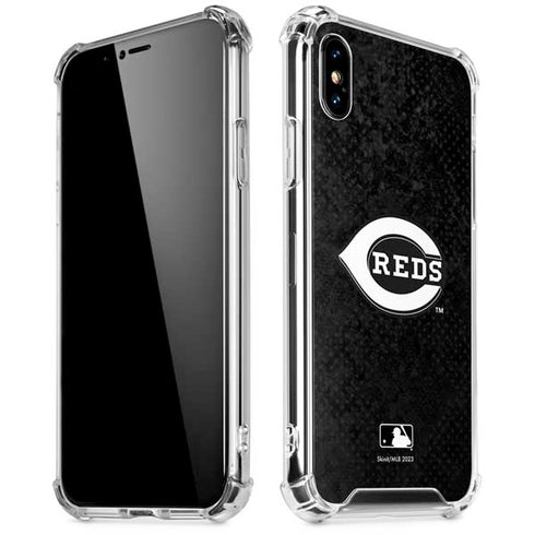 MLB Cincinnati Reds Dark Wash iPhone XS Max Clear Case
