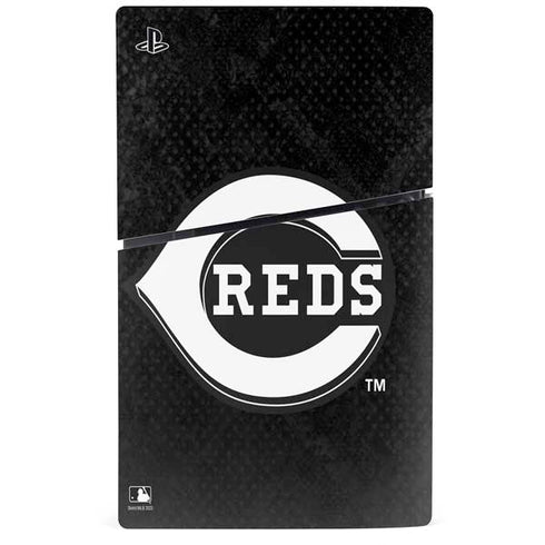 MLB Cincinnati Reds Dark Wash PS5 Slim Disk Console Skin