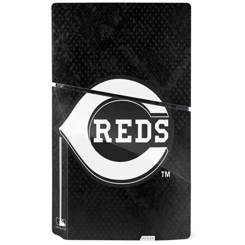 MLB Cincinnati Reds Dark Wash PS5 Slim Disk Console Skin