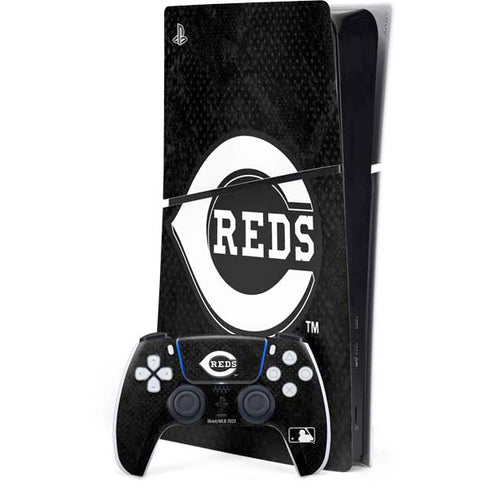 MLB Cincinnati Reds Dark Wash PS5 Slim Digital Edition Console Skin