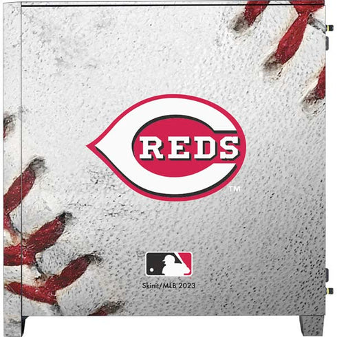 MLB Cincinnati Reds Game Ball Corsair 4000D Tempered Glass Mid-Tower ATX Case Skin