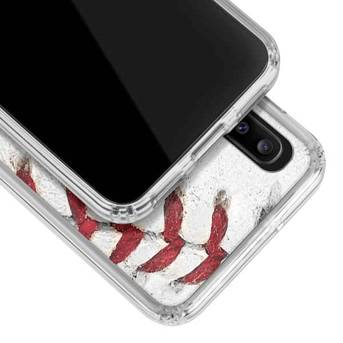 MLB Cincinnati Reds Game Ball Galaxy A20 Clear Case