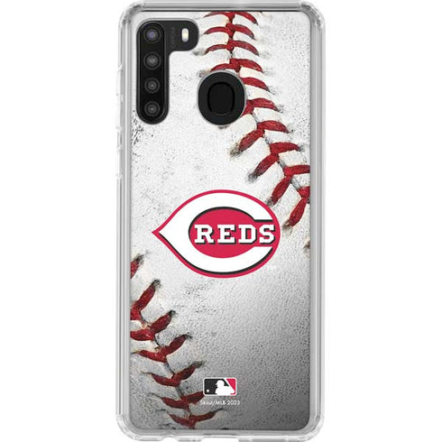 MLB Cincinnati Reds Game Ball Galaxy A21 Clear Case