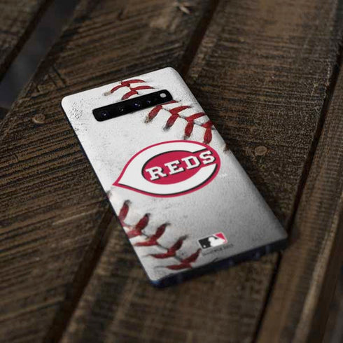MLB Cincinnati Reds Game Ball Galaxy S10 Plus Skin