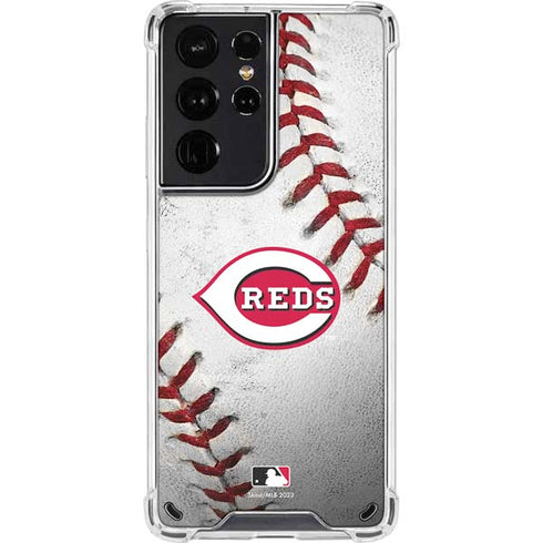 MLB Cincinnati Reds Game Ball Galaxy S21 Ultra 5G Clear Case