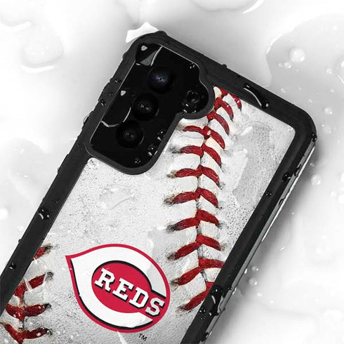 MLB Cincinnati Reds Game Ball Galaxy S23 Waterproof Case