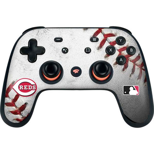 MLB Cincinnati Reds Game Ball Google Stadia Controller Skin