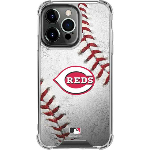 MLB Cincinnati Reds Game Ball iPhone 14 Pro Clear Case