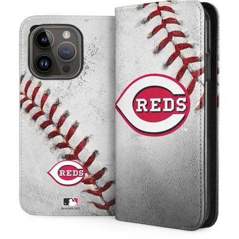MLB Cincinnati Reds Game Ball iPhone 14 Pro Folio Case