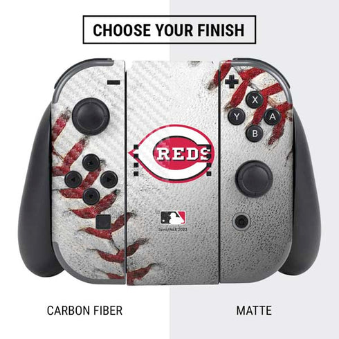MLB Cincinnati Reds Game Ball Nintendo Switch Bundle Skin