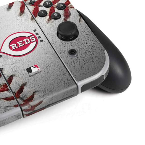 MLB Cincinnati Reds Game Ball Nintendo Switch OLED (2021) Skin