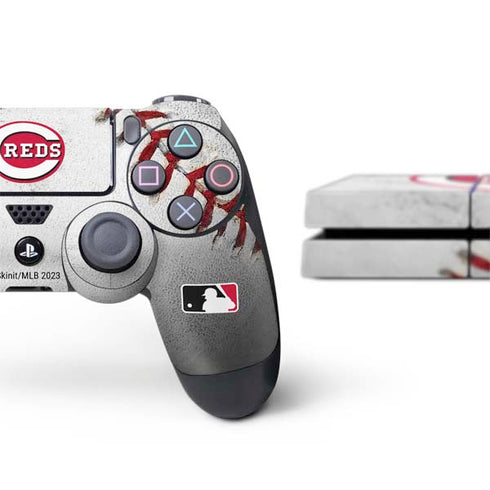 MLB Cincinnati Reds Game Ball PS4 Console and Controller Bundle Skin