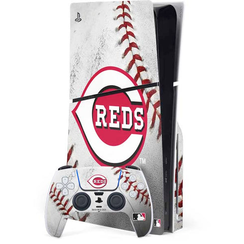 MLB Cincinnati Reds Game Ball PS5 Slim Disk Bundle Skin