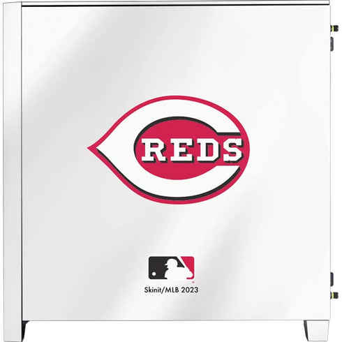 MLB Cincinnati Reds Home Jersey Corsair 4000D Tempered Glass Mid-Tower ATX Case Skin