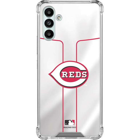 MLB Cincinnati Reds Home Jersey Galaxy A13 5G Clear Case