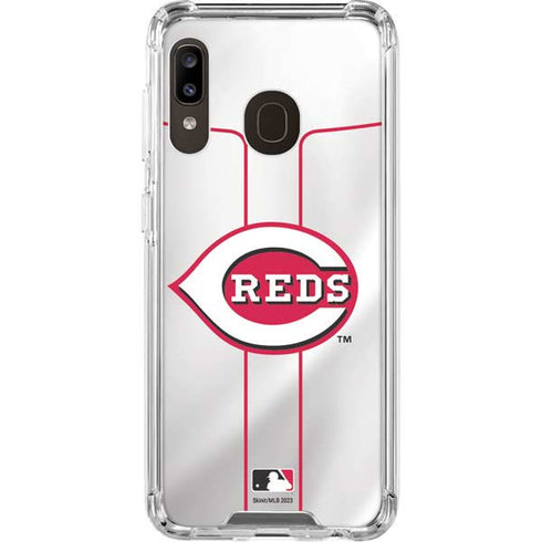 MLB Cincinnati Reds Home Jersey Galaxy A30 Clear Case