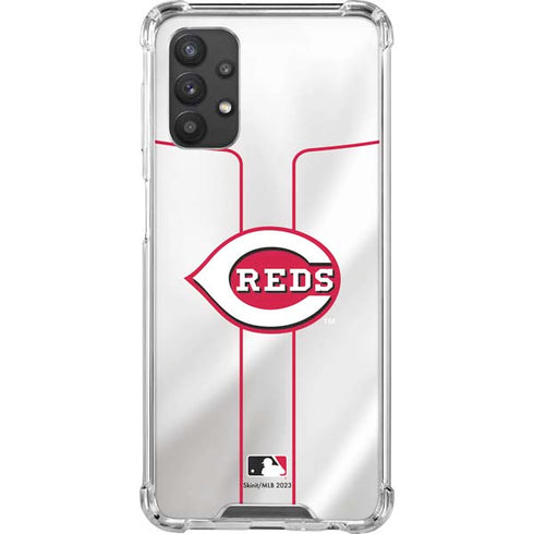MLB Cincinnati Reds Home Jersey Galaxy A32 5G Clear Case