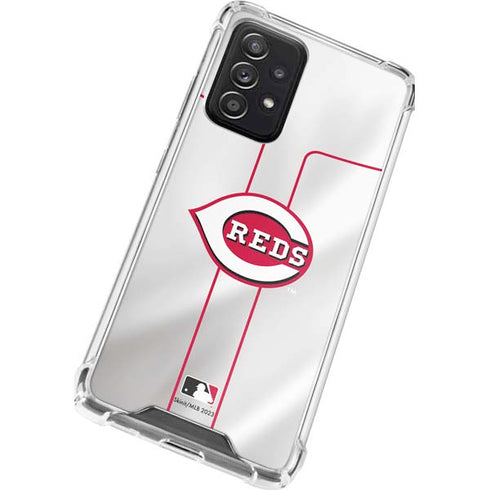 MLB Cincinnati Reds Home Jersey Galaxy A52 5G Clear Case