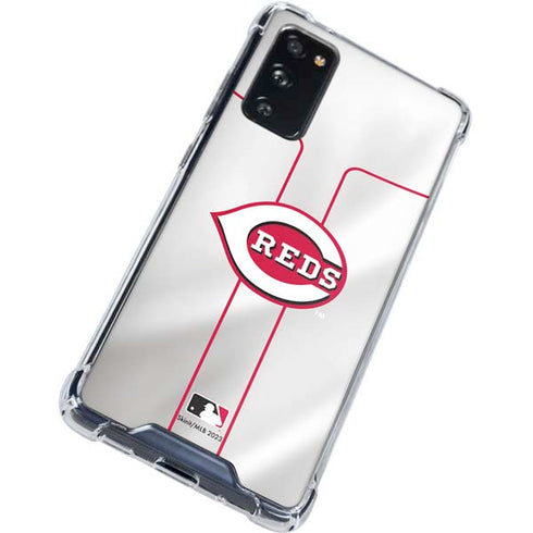 MLB Cincinnati Reds Home Jersey Galaxy S20 FE Clear Case