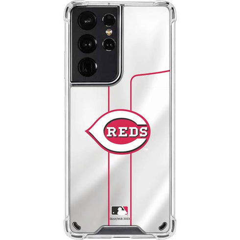 MLB Cincinnati Reds Home Jersey Galaxy S21 Ultra 5G Clear Case