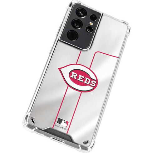 MLB Cincinnati Reds Home Jersey Galaxy S21 Ultra 5G Clear Case