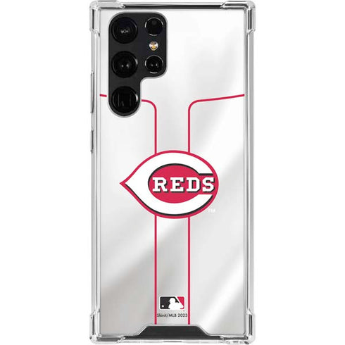 MLB Cincinnati Reds Home Jersey Galaxy S22 Ultra Clear Case