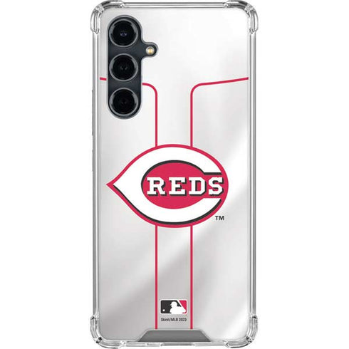 MLB Cincinnati Reds Home Jersey Galaxy S23 FE Clear Case