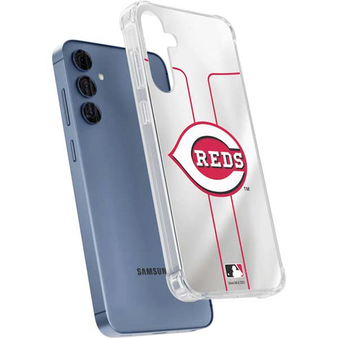 MLB Cincinnati Reds Home Jersey Galaxy S24 Clear Case