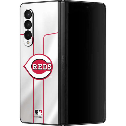 MLB Cincinnati Reds Home Jersey Galaxy Z Fold3 5G Skin
