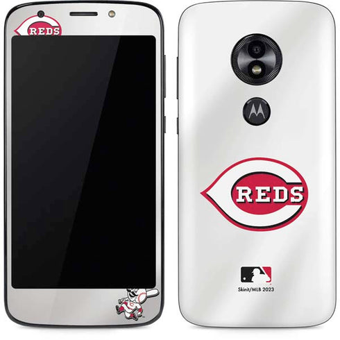 MLB Cincinnati Reds Home Jersey Moto E5 Play Skin